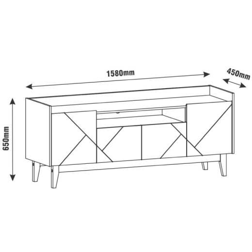 RACK CASA D 71126 ADRIA 1.58 CEDRO/BLANCO