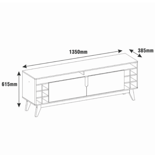 RACK CASA D 77345 WINE 1.35 CEDRO/OFF WHITE