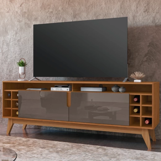 RACK CASA D 77588 WINE 1.35 CEDRO/CINZA PEROLA