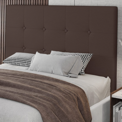 CABECERA EMMA LUNA 160X126X7 T.CUERINA MARRON