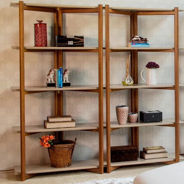 ESTANTE ARMIL MARSELLA 2M NOGUEIRA M4 2100102