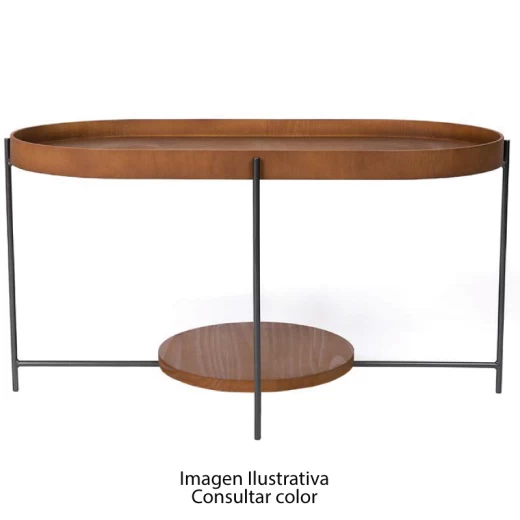 MESA LATERAL OCRE 631 AGHATA IMBUIA/NEGRO