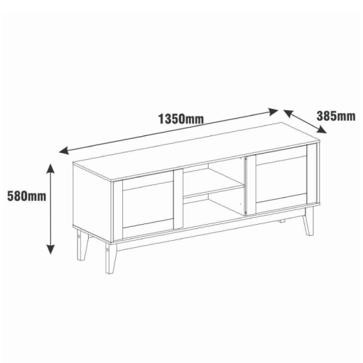 RACK CASA D 95126 SAFIRA PLUS 1.35 CEDRO/BLANCO