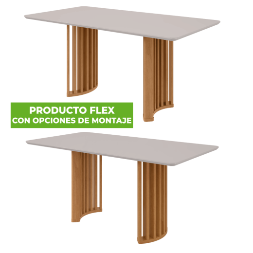 MESA LOPAS ALYS 1.80 C/6 CELINA AMENDOA T494