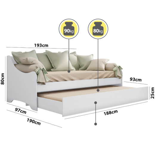 CAMA ESTRELA 26576.20272 AMORE C/AUXI BLANCO ACEIT