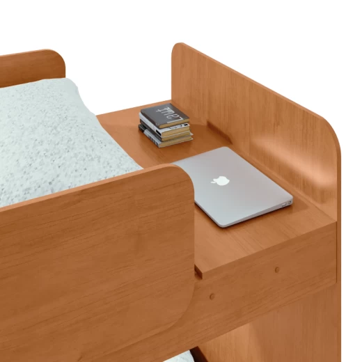 CAMA BELICHE LOPAS OLGA 0.90 C/LED AMENDOA CLEAN 512640