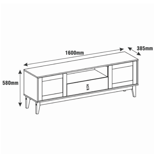 RACK CASA D 96345 ESMERALDA PLUS 1.60 CEDRO/OFF WHITE