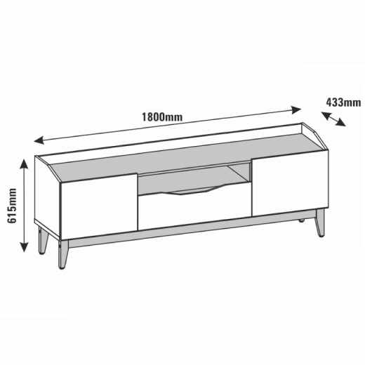 RACK CASA D 72126 RAVENA 1.60 CEDRO/BLANCO