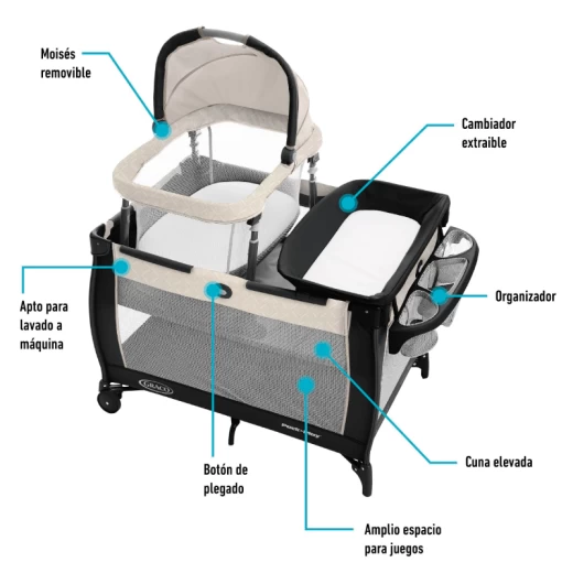 CORRALITO GRACO GR2139420 CUNA DAY2DREAM BASSINET RAINL