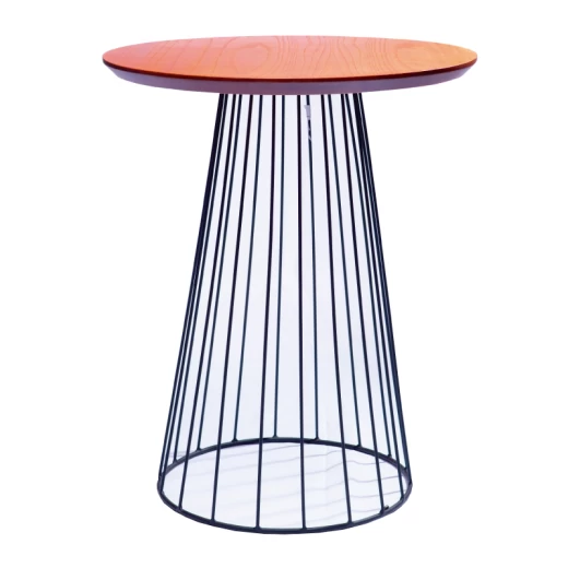 MESA LATERAL ACTIVA 3506 TULIPA 550 PINHAO B/NEGRO