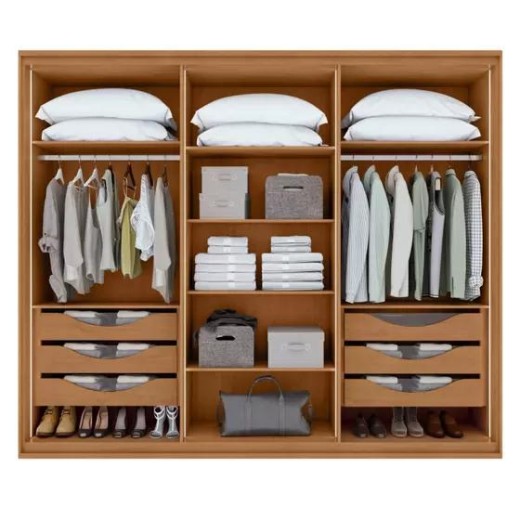 ROPERO LOPAS SOLARIS 6P C/2P VIDRIO AMENDOA CLEAN