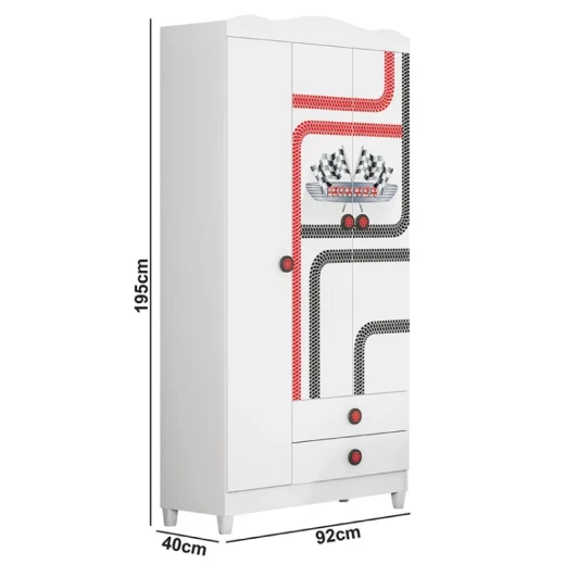 ROPERO ESTRELA 29317 FAST CAR 3PTS BLANCO