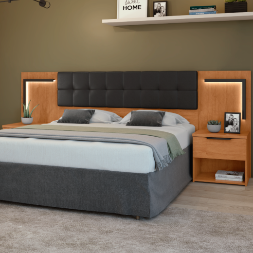 CABECERA LOPAS CALITAN 1.60 KORINO PRETO AMENDOA CLEAN