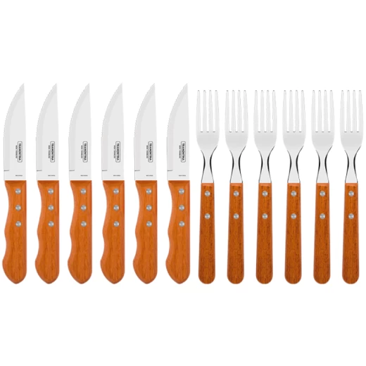 JGO P/ASADO TRAMONTINA TA22399/063 12PZAS JUMBO DINAMIC