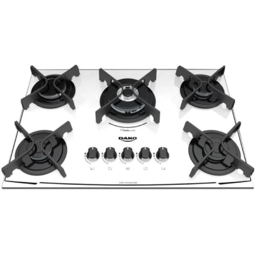 ANAFE DAKO GLASS 5B TRIPLE LLAMA BLANCO