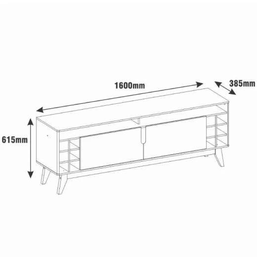 RACK CASA D 78588 WINE 1.60 CEDRO/CINZA PEROLA