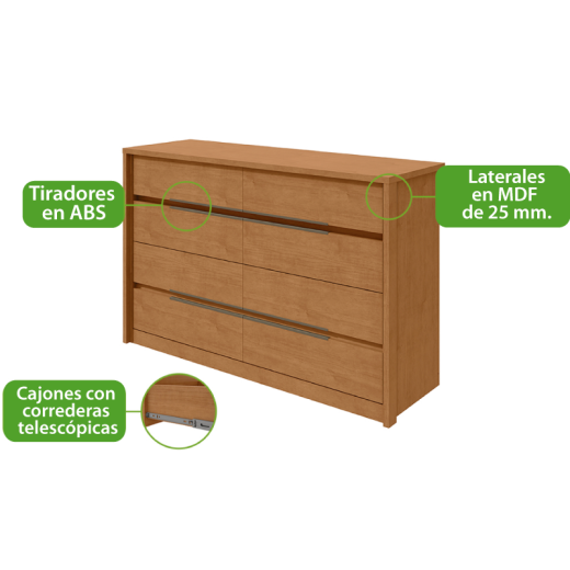 COMODA LOPAS URBAN 8 CAJ AMENDOA CLEAN 45136640