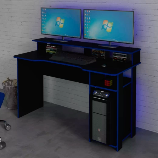 MESA GAMER TECNO ME4153.0003 NEGRO/AZUL