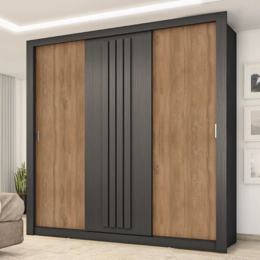 ROPERO CARRA 1183 NEGRO C/FREIJO