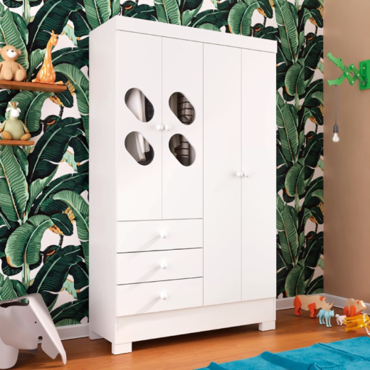 ROPERO RODIAL 11GR4345 4P3G BLANCO CIRANDA