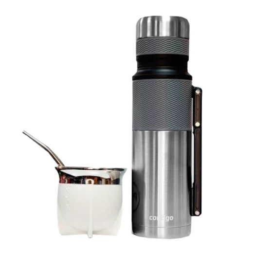 COMBO MATERO CONTIGO INOX+GUAMPA+CAJA BOXMACA-INOX