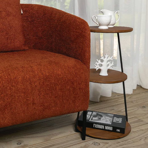 MESA LATERAL OCRE 632 RUBI IMBUIA/NEGRO