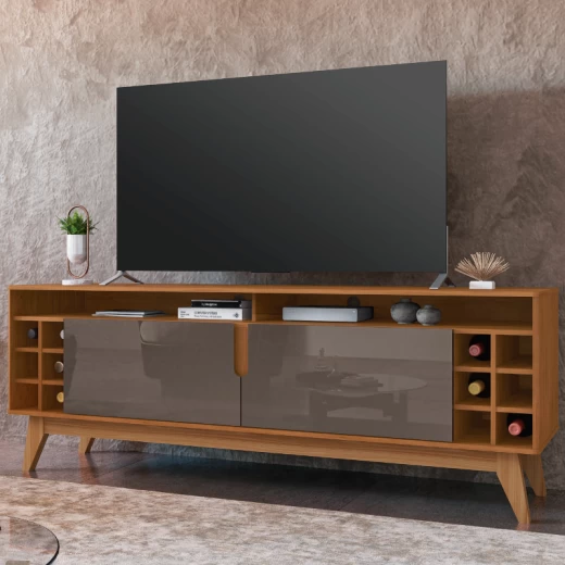 RACK CASA D 78588 WINE 1.60 CEDRO/CINZA PEROLA