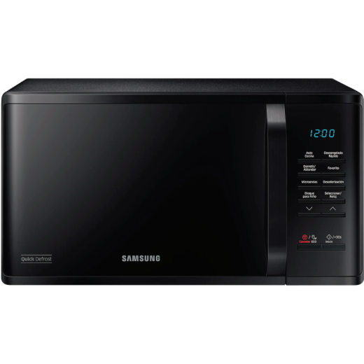 MICROONDAS SAMSUNG MS23K3513AK QUICK DEFROST NEGRO 23L