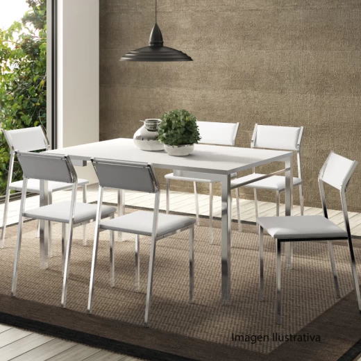 MESA CARRA 152615355 BLANCO BRA/CRO 1510X765