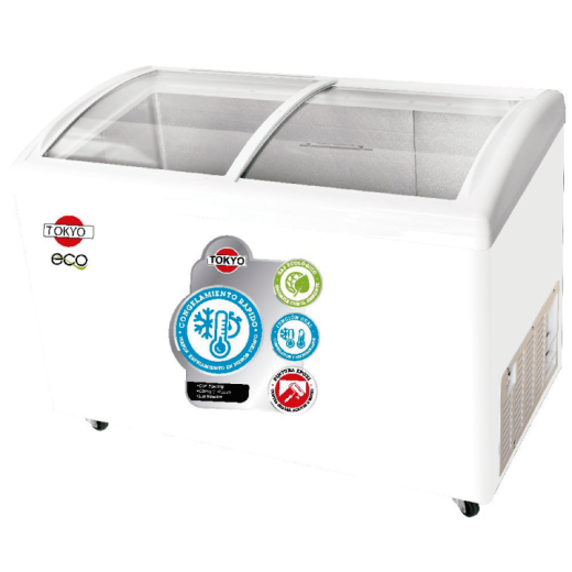 CONGELADOR TOKYO CGTCONH350R T/VIDRIO CURVO P/HELADO
