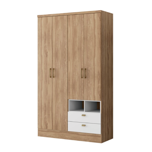 ROPERO CARRA 59719480 4P2C NOCE/BLANCO