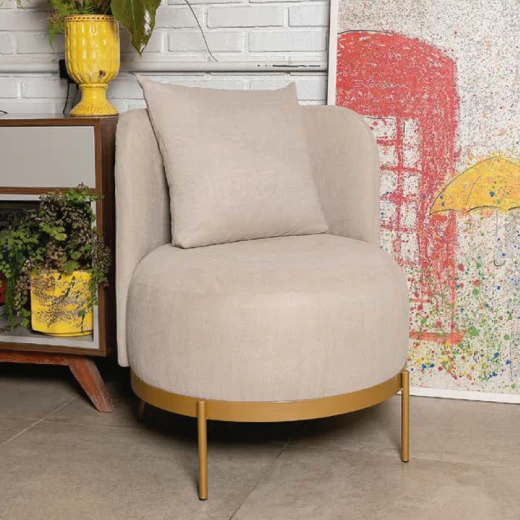 POLTRONA OCRE 604 MALTA BOUCLE 15 HIERRO NEGRO