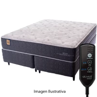 SOMIER EMMA RELAX 193X203 GRIS C/MASAJ ULTRASOFT