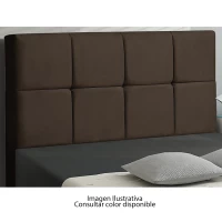 CABECERA EMMA ROMA 160X126X12 T.CUERINA MARRON
