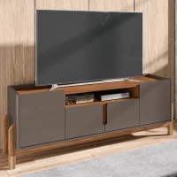 RACK CASA D 80584 LIZZ 1.70 CINZA PEROLA/CEDRO