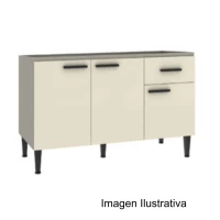 BALCON PIA FELLICCI BP09-CZ/CH 120CM 3P1G CINZA/CHA