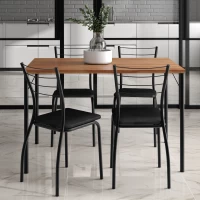 JGO DE COMEDOR CARRA VALENCIA 1586 4S 1700 NEGRO