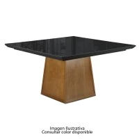 MESA EUCLAR PIRAMIDE 150X150 CAPUCCINO/NEGRO