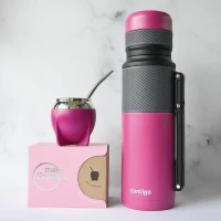 COMBO MATERO CONTIGO FUCSIA+GUAMPA+CAJA BOXMACA-FUCSIA