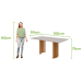 MESA LOPAS ALYS 1.80 C/6 CELINA AMENDOA T494