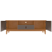 RACK CASA D 96588 ESMERALDA PLUS 1.60 CEDRO/CINZA PEROL