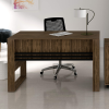 MESA TECNO ME4146.0003 NOGAL/PRETO C/APLIQUE