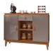 APARADOR BUFFET CASA D 93588 DIAMANTE CEDRO/CINZA PEROL