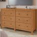 COMODA LOPAS MAGGIORE HORIZ AMENDOA CLEAN C/6 CAJONES
